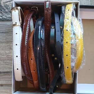 Assorted waist Belts - White, Brown, Black, Yellow